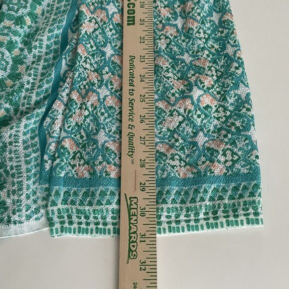 Chico's Open Front Cardigan Size 2 Large Green Colorful Coastal Beachy Artsy - Picture 9 of 12